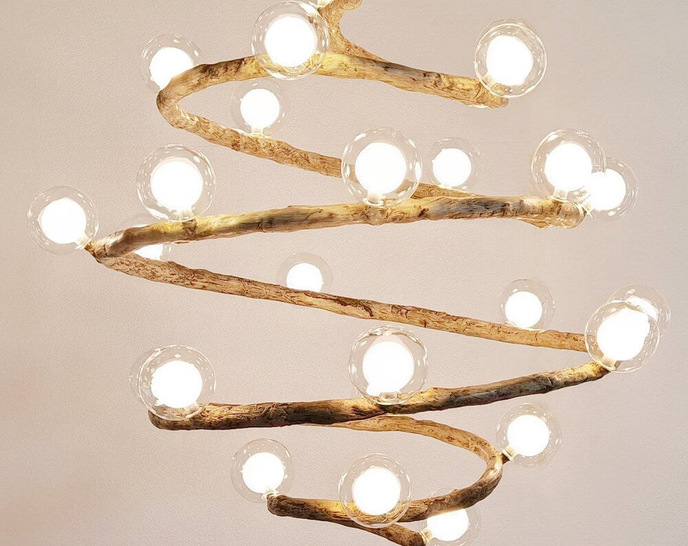 Nordic Rustic Tree Branch Chandelier