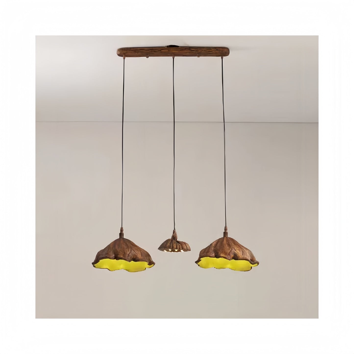 Nordic Natural Style Lotus Leaf Hanging Pendant Light Art Deco